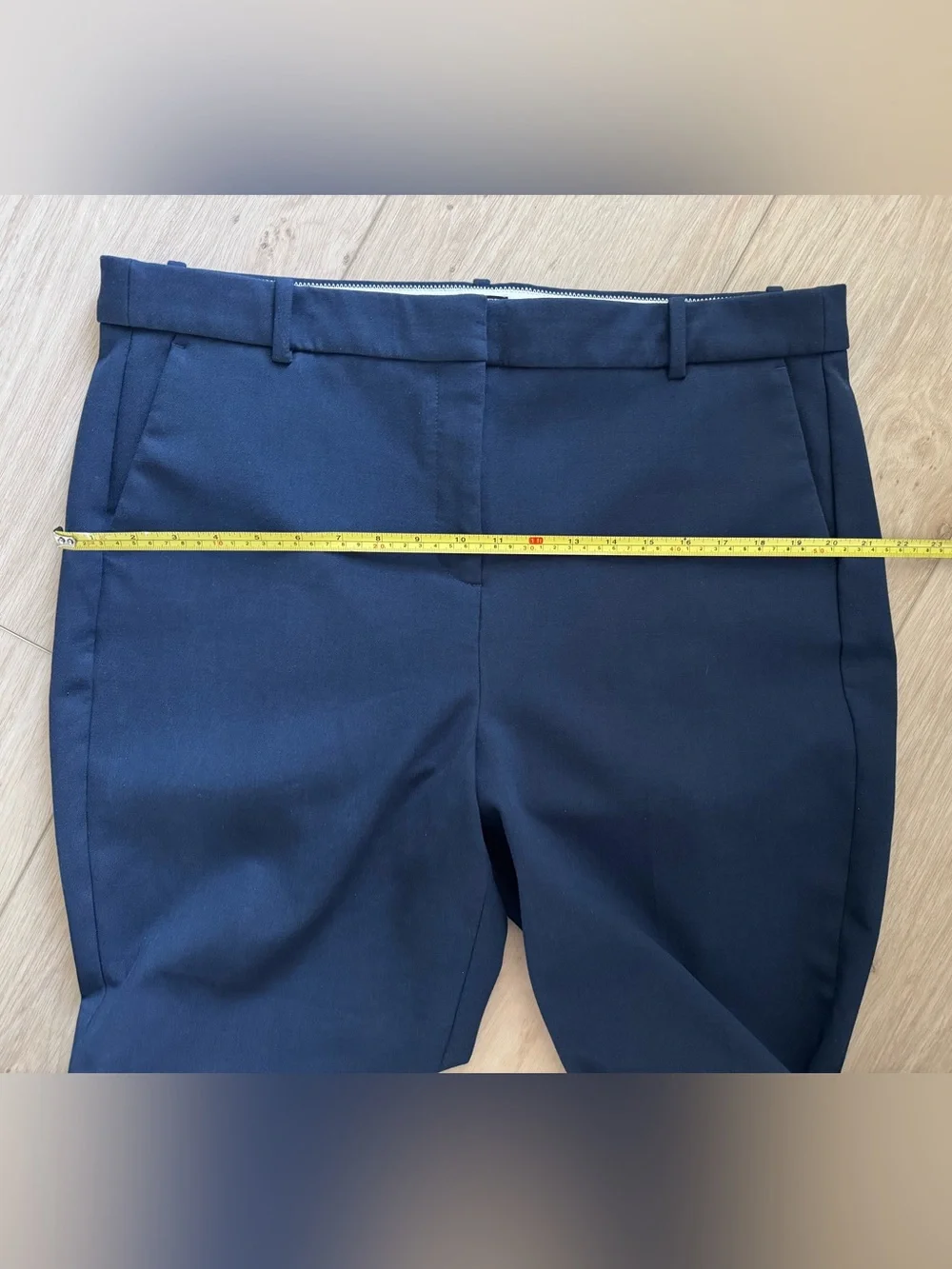 J. Crew Women’s Navy Blue Cameron Slim Cropped Pants 16 Tall Carreman Fabric
